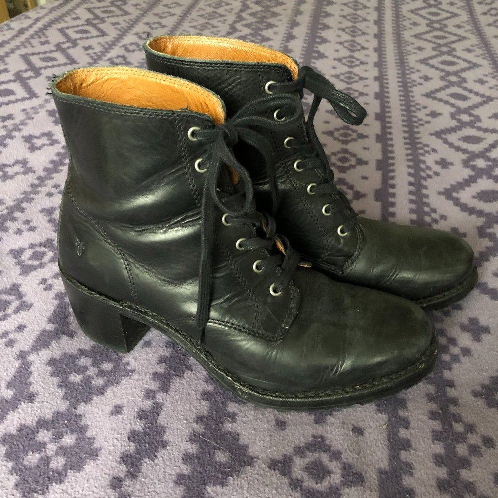 Frye Sabrina Lace-up size 11 black leather